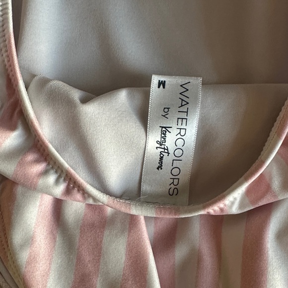 Kenny Flowers Pink and White Striped One Piece Swimsuit - Picture 11 of 12